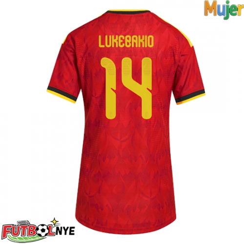 Camiseta Bélgica Dodi Lukebakio #14 Primera Equipación para mujer Mundial 2026 manga corta